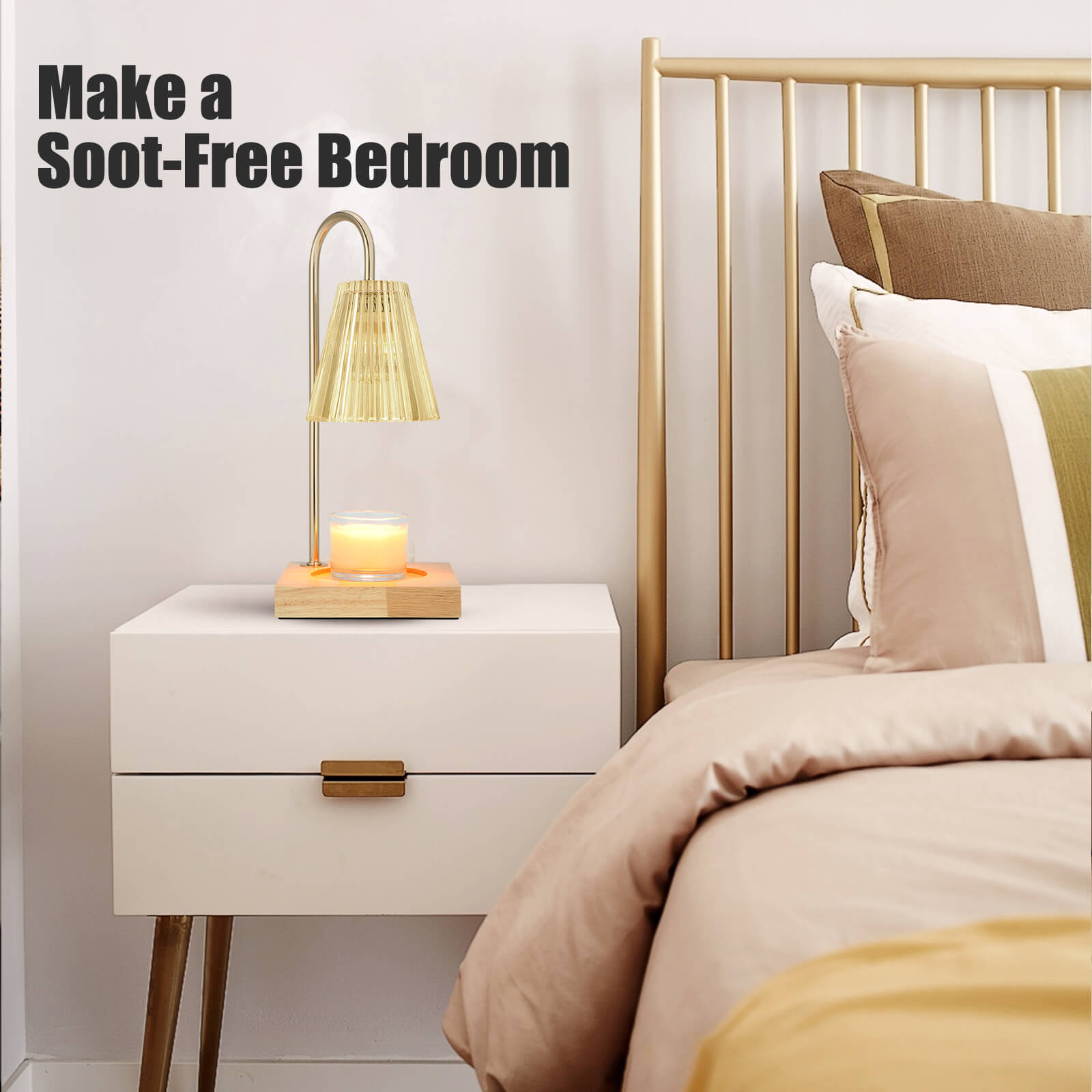 Vintage Candle Warmer Lamp (Amber) - Image 7